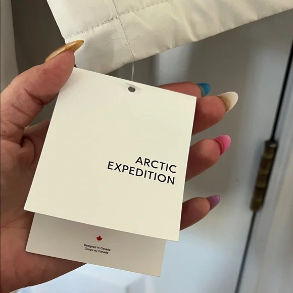 Women's Beige Hooded Ski Jacket - Picture 3 of 5